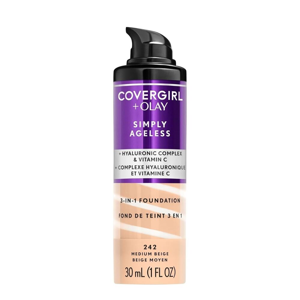 Covergirl & Olay Simply Ageless 3-in-1 Foundation 1oz 242 Medium Beige Matte